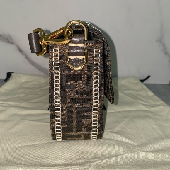 Fendi Baguette Embroided FF Fabric Bag NO offers #451920 - Picture 3 of 5